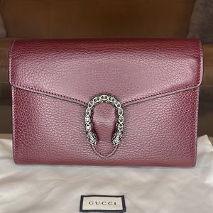 Brand New Gucci Dionysus Mini Leather Chain Wallet 401231